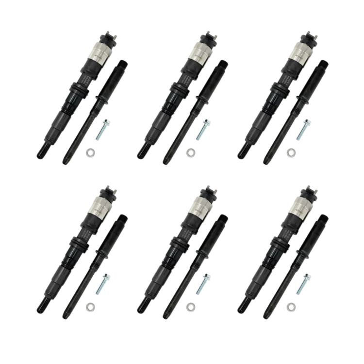 Tamerx Fuel Injector for John Deere 9.0L engines, OEM RE543605 Set of 6, high-quality output.