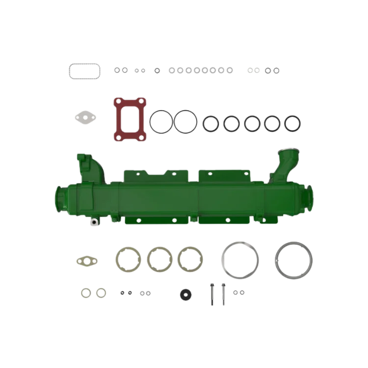 Tamerx EGR Cooler for John Deere QSX15, X15 engines, OEM REC437614300, designed for high-quality performance.