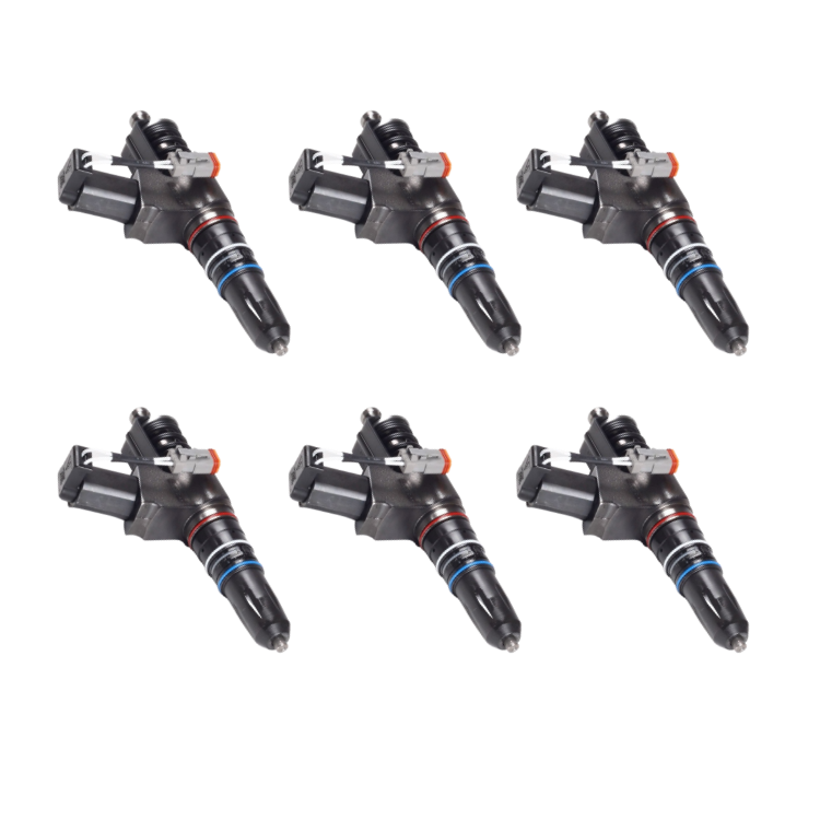 Tamerx Fuel Injector Set (6) for Cummins N14 engines, OEM 3411763RX, high-quality performance.