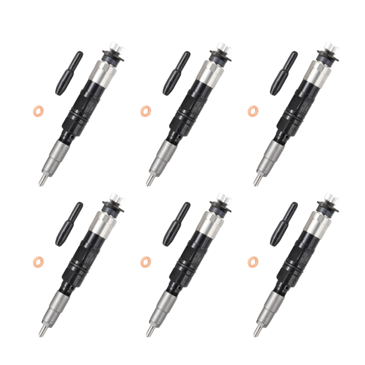 Tamerx Fuel Injector for John Deere 4.5L, 6.8L engines, OEM RE546780 (Set of 6), high-quality performance.