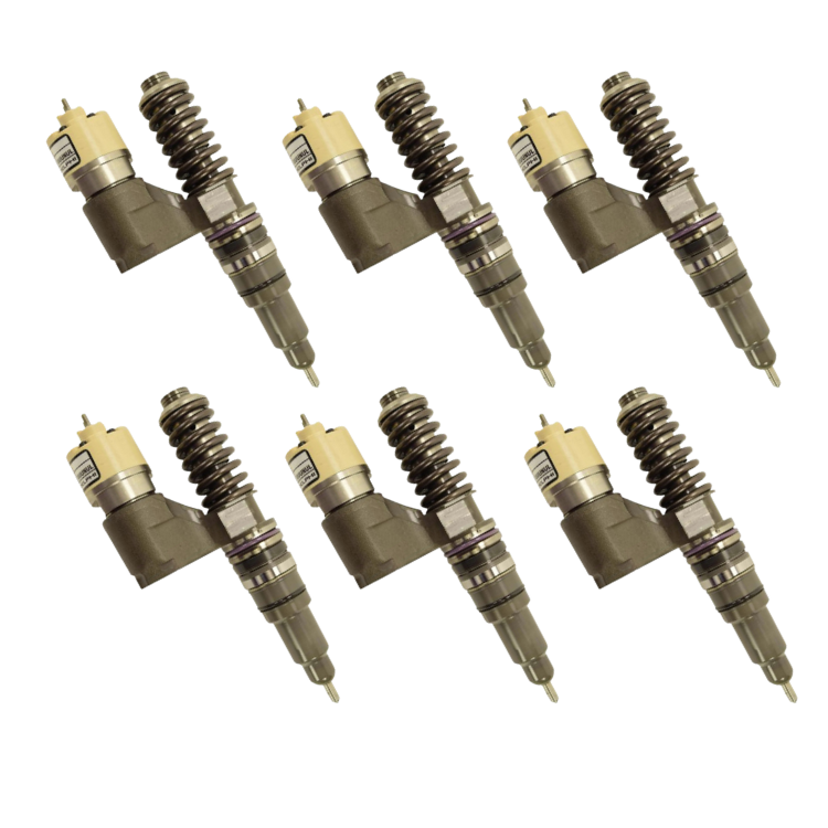 Tamerx Fuel Injector for John Deere 6125 12.5L, 6105 10.5L engines, OEM RE517662 Set of 6, high-quality performance.