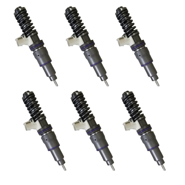 Tamerx Fuel Injector for John Deere 6135 13.5L engines, OEM RE5333608 (Set of 6), high-quality performance.