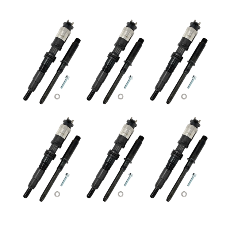 Tamerx Fuel Injector for John Deere 9.0L engines, OEM RE543605 Set of 6, high-quality output.