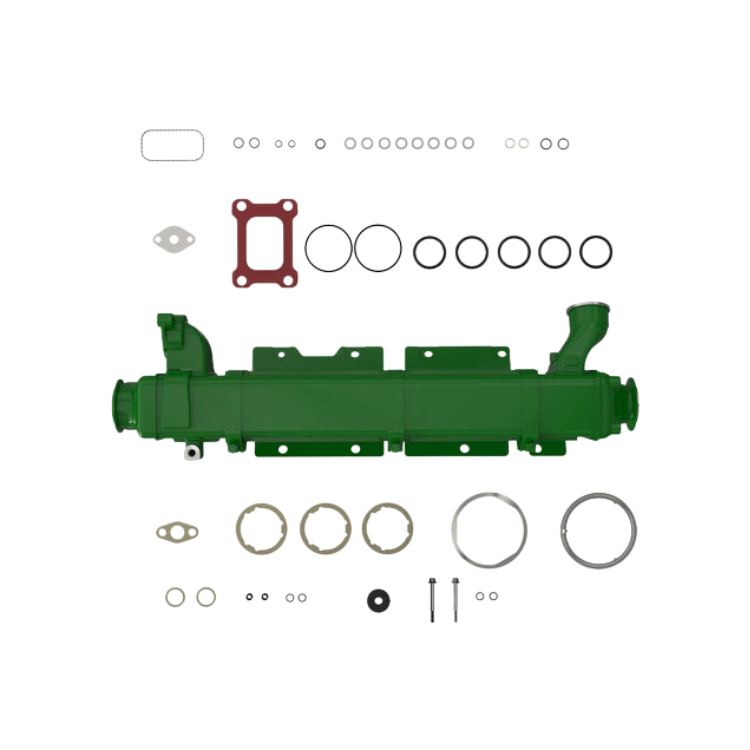 Tamerx EGR Cooler for John Deere QSX15, X15 engines, OEM REC437614300, designed for high-quality performance.